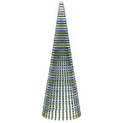 Vidaxl LED božično drevesce EKENAS 470 cm 1504 LED Večbarvno Jeklo