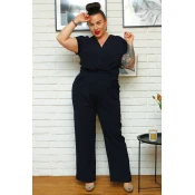 Karko Womans Jumpsuit Q256 Navy Blue