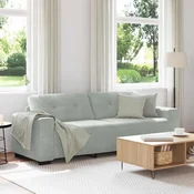 Trosjed Sofa Svijetlosiva 220x78x80 cm Baršun