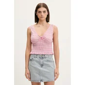 Rip Curl bluza z naramnicami ženska bombažna PARADISE CHECK TOP