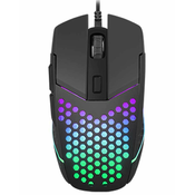 NEW Miška Gaming Fury NFU-1654 RGB 6400 DPI Črna