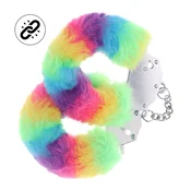 Ouch! Heavy-Duty Multicolor Fluffy Cuffs with Safety Release OU1046MUL1
