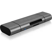 Čitač memorijskih kartica ICY BOX IB-CR200-C, multi card reader / writer, USB-C/micro USB, docking station