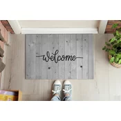 tulup.si Predpražnik za pred vrata Welcome sive plošče 150x100 cm