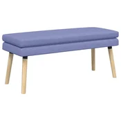 Vidaxl Dvojna klop Jeans modra 110 x 40 x 47 cm Blago