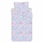 Svijetlo plavo-roza 4-dijelna pamucna posteljina za krevet za jednu osobu 140x200 cm Orona - Jerry Fabrics