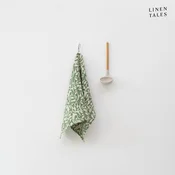 Lanena kuhinjska krpa 45x65 cm Evergreen Damask – Linen Tales