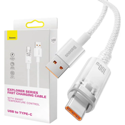 Quick Charge USB-C Baseus Flash, 6A,1m (White)