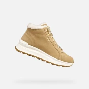 Light Brown Womens Geox Spherica Actif X2 Sneakers - Womens