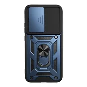 AVIZAR Ovitak za Oppo A6 Pro s Obročem za Stojalo in Drsnim Pokrovom Kamere, Modra, (5000274578)