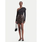 Guess Krilo iz umetnega usnja W6BD27 W4251 Temno rjava Slim Fit