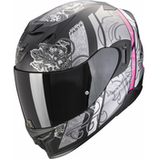 Integrální helma na motorku Scorpion EXO-520 EVO AIR FASTA matná černo-stříbrno-růžová