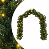 Vidaxl Božična girlanda Zelena 270 cm PVC 50 LED