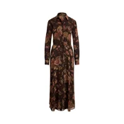 Lauren Ralph Lauren Dolga srajca rjasto rjava/kapučino/temno rjava/oliva