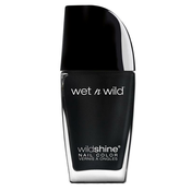 wet n wild wildshine Lak za nokte Matte top coat, E485D Black creme, 12.3 ml
