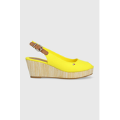 Sandale Tommy Hilfiger za žene, boja: žuta, klin peta