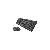 Tastatura+miš TRUST ODY II bežicni set/Silent/SRB/crna
