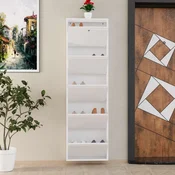 HANAH HOME Ormar za cipele Locking 5 Piece Metal White