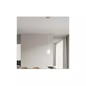 Ondaluce - Luster na sajli THELMA 1xE27/15W/230V, precnik 19,5 cm, zlatna/prozirna