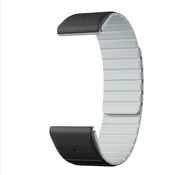 INF Pašček za Garmin Fenix, magnetni silikonski pašček za uro Garmin, združljiv s Fenix 8/7/6/5 Black+Grey 22 mm, (21682981)