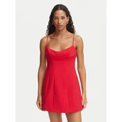 Bardot Cocktail obleka Branca 60492DB Rdeča A-Line Fit