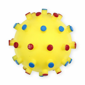Pasja igrača – vinilna žoga z izrastki, rumena – 12 cm