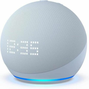 Amazon Echo Dot (5th Gen) bluetooth pametni zvucnik sa satom: plavi
