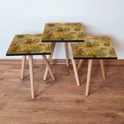 HANAH HOME Set 3 stocica 3Shp145 Camel