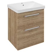 THEIA 2 predala Vanity Unit 56,4x70x44,2cm, srebrna Alabama - Rjava - 56,4x70x44,2 cm - Sapho - THEIA - 24 - MDF/laminat - 564 - 700 - 442 - 14
