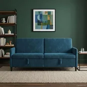 Sofa s pohranom Plava 192 x 78 x 87 cm Poliester
