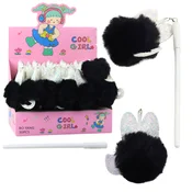 Gel pisalo LEAN Vtič Črn Pompon, modri tuš, 17cm