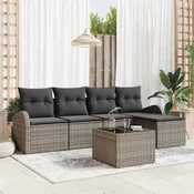 Set sofe s jastukom s pohranom 6 pcs Siva poliratan