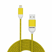 slomart kabel iz usb v lightning pantone pt-lcs001-5y rumena 1,5 m