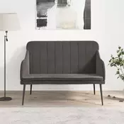 Vidaxl vidaXL Klop temno siva 110x76x80 cm oblazinjena z žametom