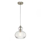 Elstead Lighting Elstead Riviera 1 viseča svetilka, brušen nikelj, E27, (22097978)
