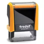 TRODAT Printy 4.0 4911 kućište u neon narančastoj boji, plavi jastučić s tintom 4911-NN-KE