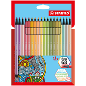 Stabilo STABILO fiber pen pen 68, kartonska škatla 18, nove barve, (21655718)
