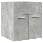 Vidaxl Kopalniška omarica za umivalnik Betonsko siva 41x38,5x46 cm