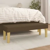 shumee vidaXL Klop, temno rjava, 100x30x30 cm, oblazinjena s tkanino