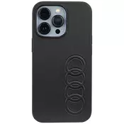 Audi Synthetic Leather iPhone 13 Pro 6.1 black hardcase AU-TPUPCIP13P-TT/D1-BK (AU-TPUPCIP13P-TT/D1-BK)