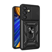 HURTEL Oklepna torbica Hybrid Armor Camshield z stojalom in zaščito kamere za Infinix Note 50 Pro 4G - črna