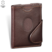Princ Leather Novcanik Slide, Braon