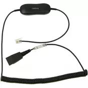 Jabra Smart Cord, QD to RJ9, coiled, with 8-position switch configurator, for Avaya one-X Telephone system ( for 96XX Series) (88001-04)