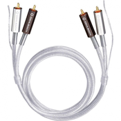 Oehlbach Cinch avdio priključni kabel [2x cinch vtič - 2x cinch vtič] 0.50 m transparentna pozlačeni kontakti Oehlbach Silver Express Plu