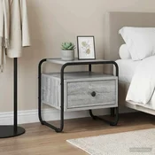 Nocni ormar Siva Sonoma 40 x 39,5 x 40 cm Konstruirano drvo