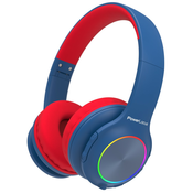 Djecje slušalice PowerLocus - PLED, bežicne, plavo/crvene