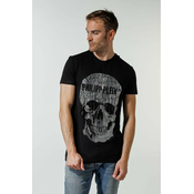 PHILIPP PLEIN Majica Skull strass - Črna - XL