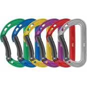 Petzl Spirit 6-Pack Bent Gate Carabiner Blue/Gray/Violet/Green/Red/Yellow