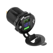 slomart Avtomobilski polnilnik 2xUSB Quick Charge s prikazom napetosti