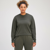 MP Womens Rest Day Oversized Long Sleeve T-Shirt - Taupe Green - M